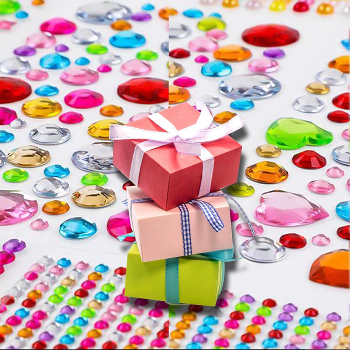 3228pcs Gems Stickers, Self Adhesive Rhinestone Jewel Gems