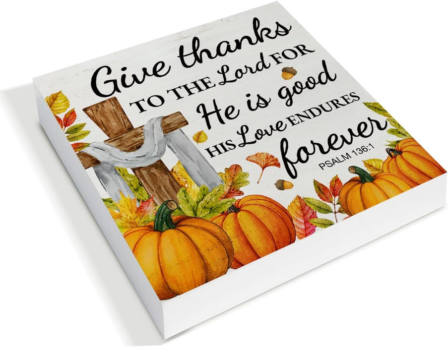 Thanksgiving Table Decor Indoor for Home Wooden Sign Decorations