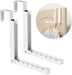 Over The Door Hanger Folding Clothes Drying Rack, Folding Hanging Coat Rack for Indoor Laundry Room Compact Small Space 
