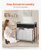 Three-Section Rolling Laundry Sorter with Drawers