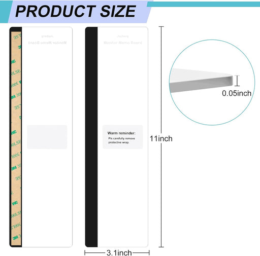3PCS Monitor Memo Board, Memo Board for Computer Monitor, Monitor Memo Board Computer Monitor Sticky Note Holder, Office