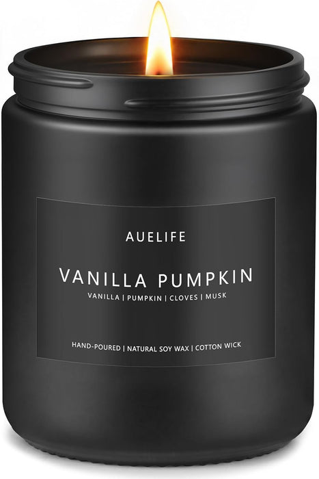 Fall Candle, Vanilla Pumpkin Scented for Home, Soy Wax