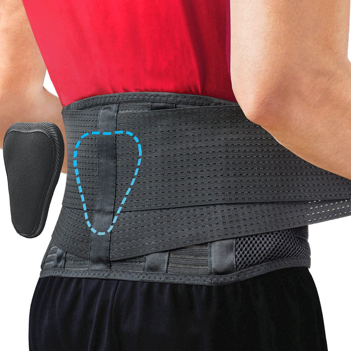 Back Brace for Women & Men, Sciatica, Lower Back Pain - Black-L