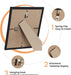 Picture Frames set of 19, Including 8x10, 5x7, 4x6 Black Frame