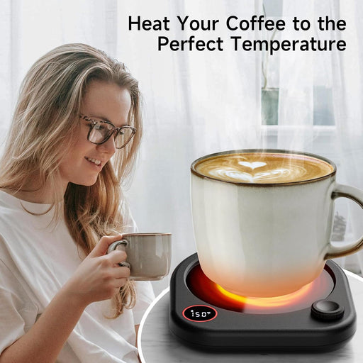 Coffee Mug Warmer for Desk, Cup Warmer with Temp Display & Timer