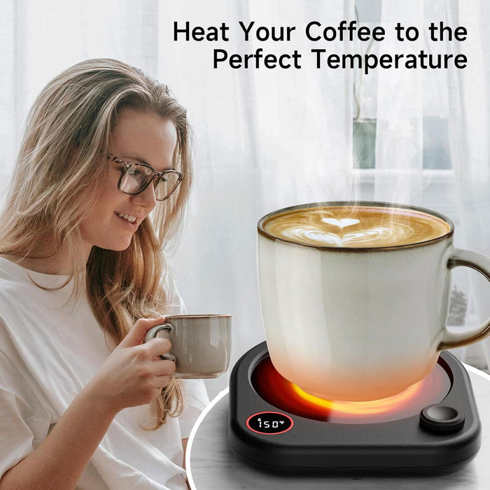 Coffee Mug Warmer for Desk, Cup Warmer with Temp Display & Timer