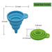 Kitchen Funnel Set 4 Pack, Small and Large, Kitchen Gadgets Accessories Foldable Silicone Collapsible Funnels for Fillin