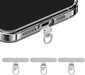 360° Rotating Stainless Steel Phone Tether Tab (3-Pack) - Universal for iPhone & Other Phones (Fits Wristbands/Necklaces