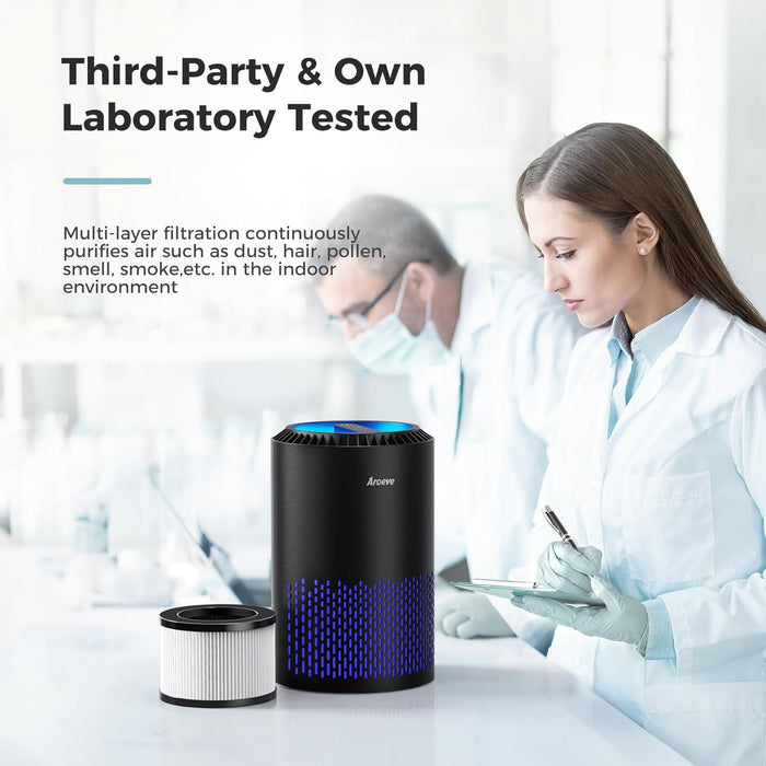 Air Purifiers for Bedroom with Sleep Mode Speed Control-MK01A(Black)