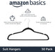 Slim Velvet Non-Slip Space Saving Suit Clothes Hangers, Closet Organizer, Black, 50-Pack