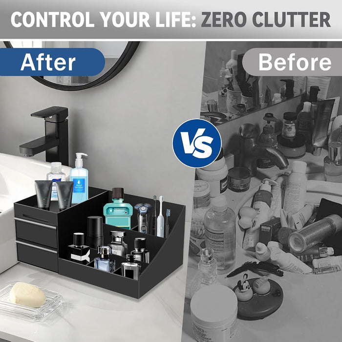 Bathroom Counter Organizer with Drawers,Cologne Organizer for Men
