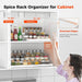 Expandable Spice Rack Organizer for Cabinet - 3 Tier Adjustable Cabinet Spice Organizer Easy Visibility - Spice Organize