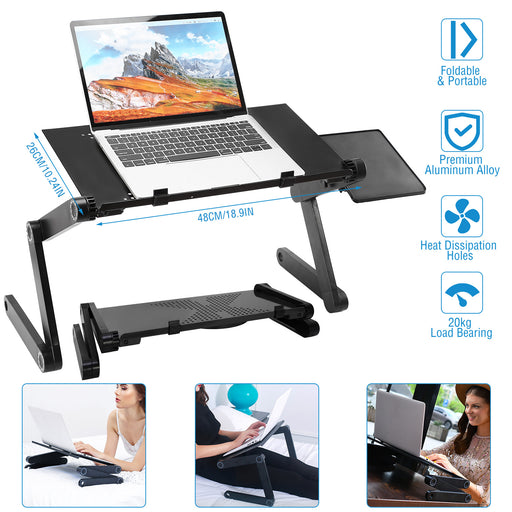 Foldable Laptop Bed Tray with Mouse Pad