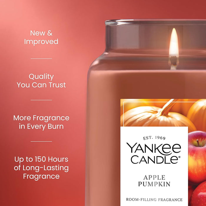 Apple Pumpkin Scented Candle, 22oz Large Jar