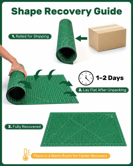 Self Healing Cutting Mat, 23" x 35", Large Double-Sided Rotary Cutting Mat for Sewing, Quilting, Scrapbooking, Fabric & 
