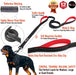 6 ft Reflective Dual-Handle Dog Leash — Black