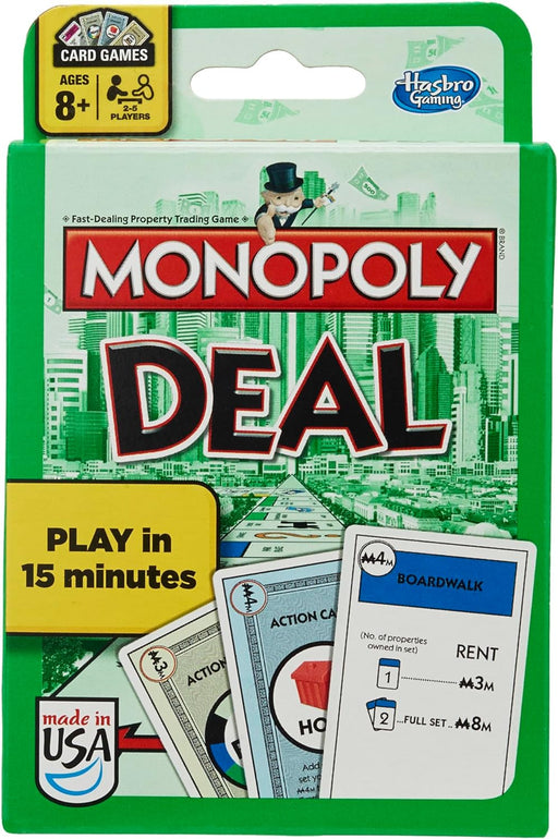 Monopoly Deal Card Game | Quick-Playing Card Game | Fun Games for Families and Kids | Ages 8 and Up | 2 to 5 Players | 1
