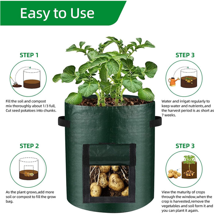 Six-Pack 10-Gallon Vegetable Grow Bags