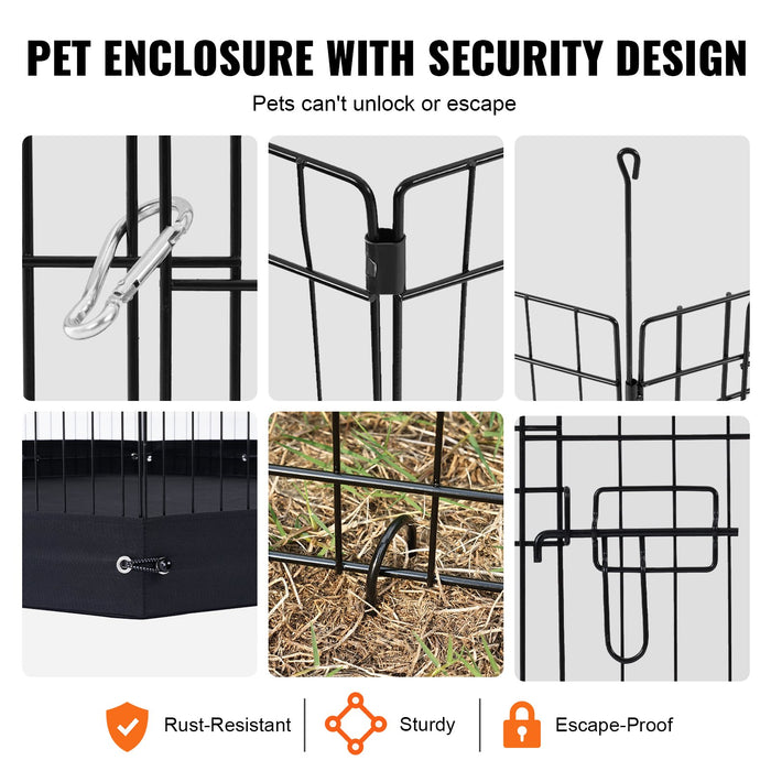 36-Inch Four-Panel Foldable Dog Playpen