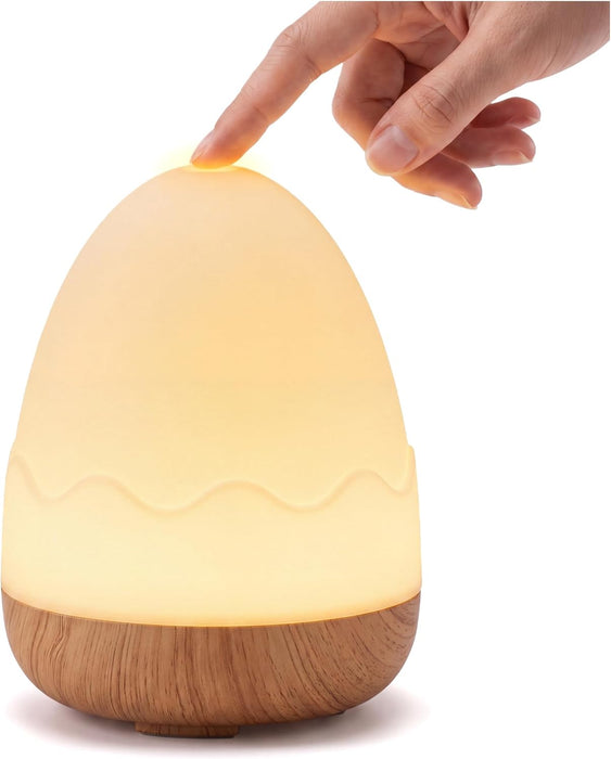 Egg Light for Nursery, Eye-Caring Touch Control Rechargeable Baby Night Light with 13 Color Modes, Dimmable Night Feedin
