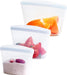 Premium Reusable Silicone Food Storage Bags, 3-Pack, Clear