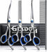 Professional 5 in 1 Dog Grooming Scissors Set with Safety Round Tips, Sharp and Heavy-duty Pet Grooming Shears for Cats