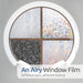 Rainbow Window Privacy Film, Stained Glass Cling, 17.5" x 78.7"