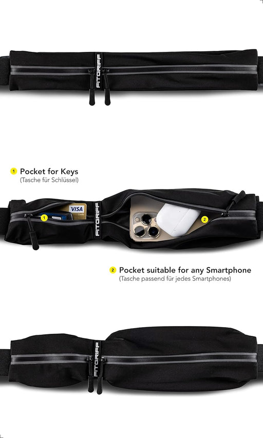 ® Running Belt for Men & Women - Secure Jogging Pouch for Phone, Keys & Essentials - For All Cell Phones