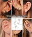 Jewelry for Her Gift 3 Pairs 925 Sterling Silver Earrings for Women Non Tarnish 14K Gold Plated Small Hypoallergenic Huggie Hoops Cartilage Stack Earring Sets for Multiple Piercing