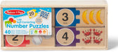 Melissa & Doug Self-Correcting Wooden Number Puzzles Set