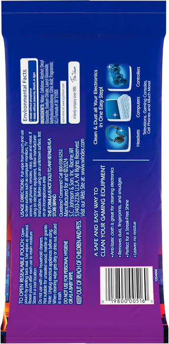 Gaming Cleaning Wipes, Pre-Moistened Wipes to Instantly Clean all Gaming Gear and Electronics, Resealable Packaging for a Freshness Lock, 25 count (Pack of 1)