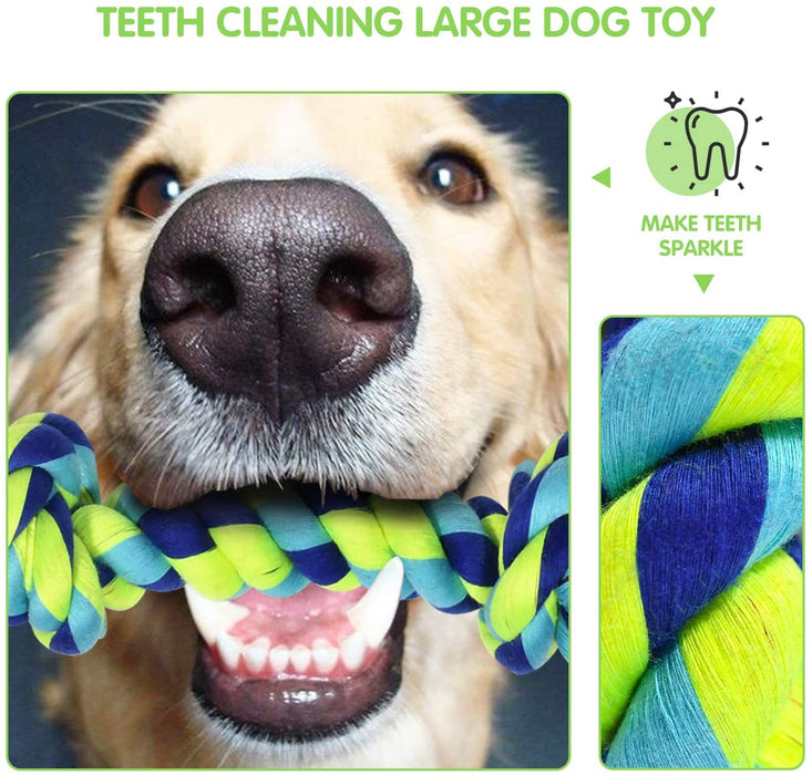 Large Tough Chew Toys for Aggressive Chewers, 9 Pack Dog Rope Toys