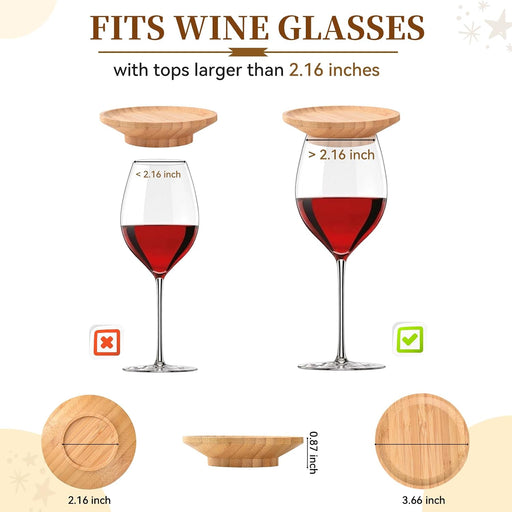 10 Pcs 4" Wine Glass Charcuterie Topper, Wood Appetizer Plates