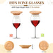 10 Pcs 4" Wine Glass Charcuterie Topper, Wood Appetizer Plates