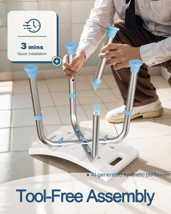 Shower Chair for Inside Shower, Adjustable Height Shower Stool