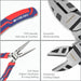 Pliers Set, 5-Piece Premium Cr-V Pliers Kit with Storage Pouch
