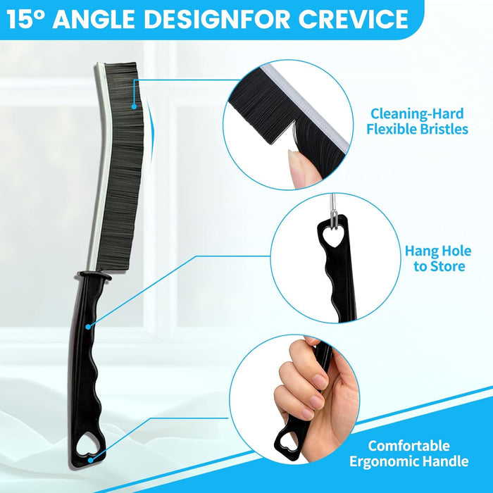 16Pcs Crevice Cleaning Brush Set, Hard Bristle Scrub Brushes for Gaps