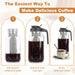 Cold Brew Coffee Maker, 64 oz Mason Jar Pitcher with Stainless Steel Filter, Pour Spout Handle Lid, Airtight & Leak-Proo