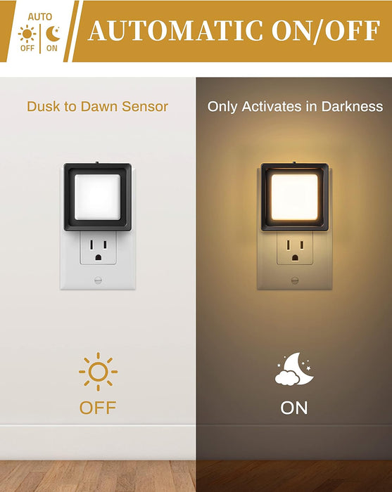 LED Night Light,Night Lights Plug Into Wall [4 Pack],3000K