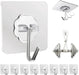 Adhesive Wall Hooks Clear 50lb(Max) Heavy Duty Hanging Sticky-10 Pack