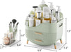 Makeup Organizer with Drawers, Green Skincare Organizer for Vanity, Storage Box with Handle, Large Cosmetic Display Case