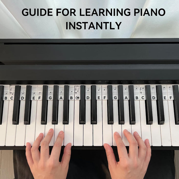 Piano Note Guide for Beginners, Removable, Black