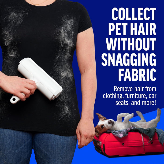 Pet Hair Remover – Original Size Reusable Lint Roller for Cat & Dog Hair on Furniture, Couch, Carpet, Car, Rugs & Beddin