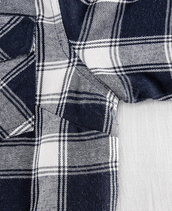 Womens Sherpa Lined Flannel Jacket with Hand Pockets