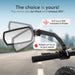 Bike mirror | Large HD field of vision | 360° rotatable & foldable | Mounting above & below | Break-proof & durable | eb