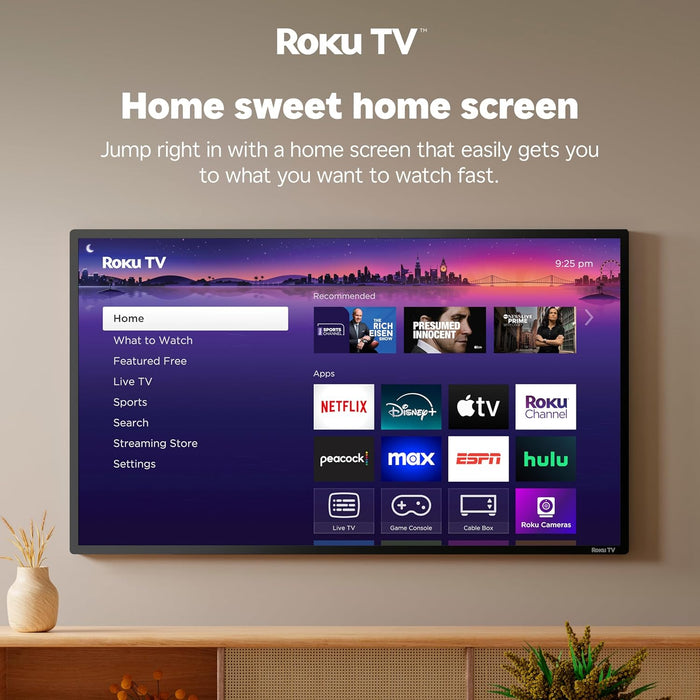 40-Inch Class A4 Series FHD 1080p Smart Roku TV with Alexa Compatibility (40A4NR) - Dolby Audio, Slim Bezel Design, Google Assistant