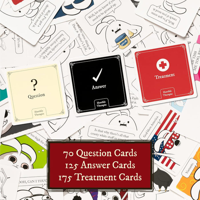 Horrible Therapist: Extra Horrible Edition by - A Card Game for 3-8 Players, Ages 17+ - Adult Party Game for Family Nigh