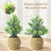 Small Fake Plants, 4 Pack Artificial Plants in Handwoven Seagrass Baskets