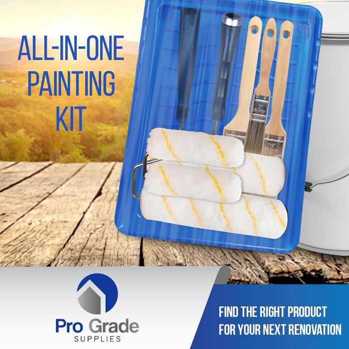 Paint Roller Kit, Paint Brushes, 4" & 9" Roller Covers for Walls