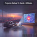 Mini Projector with WiFi 6 Bluetooth 5.4，180° Rotatable Video Projector